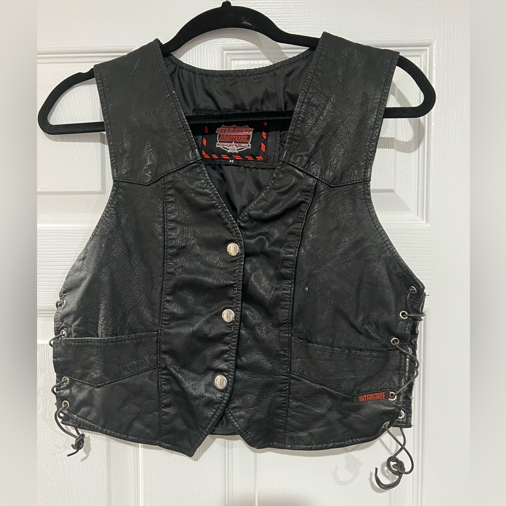 Black Leather Vest